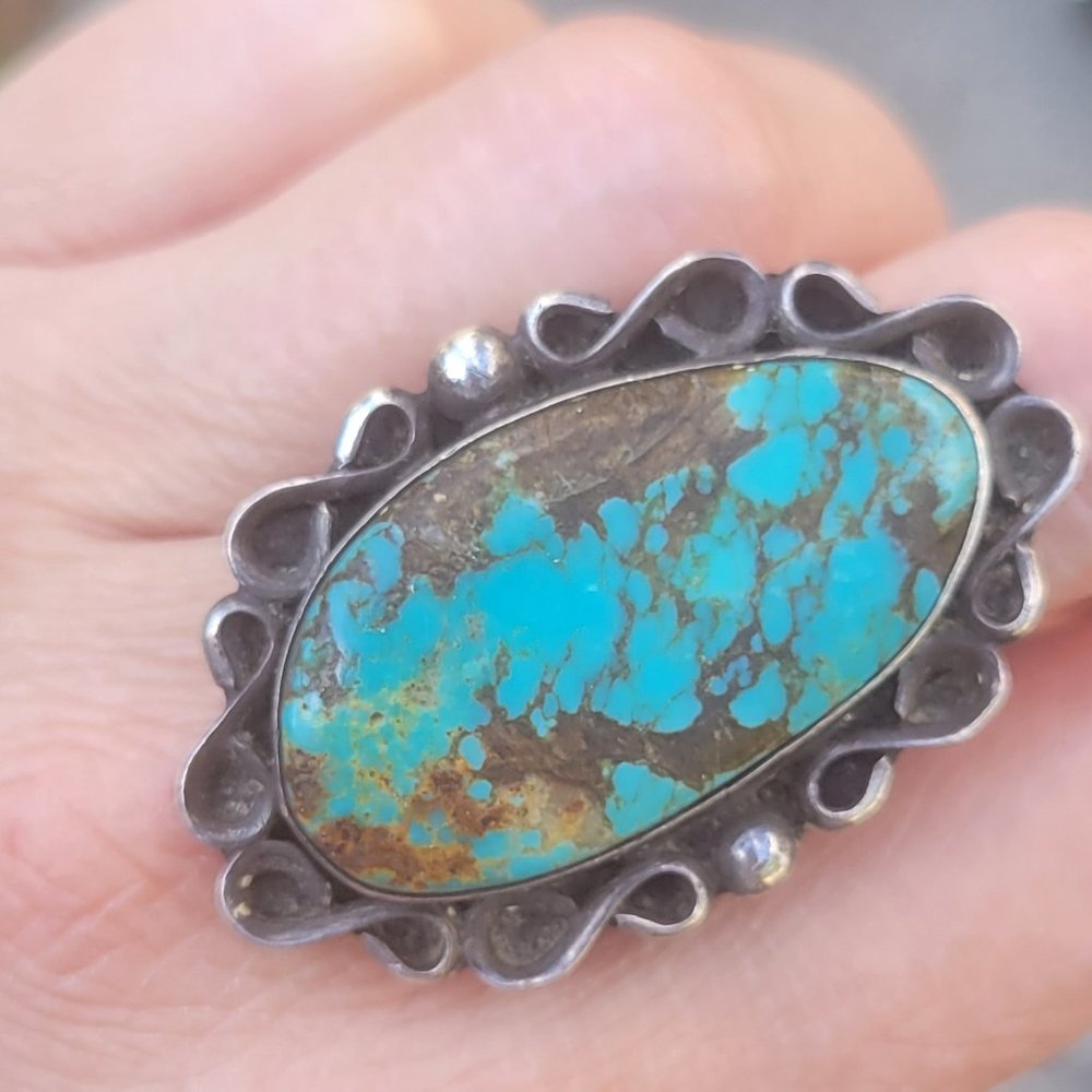 Vintage turquoise sterling ring